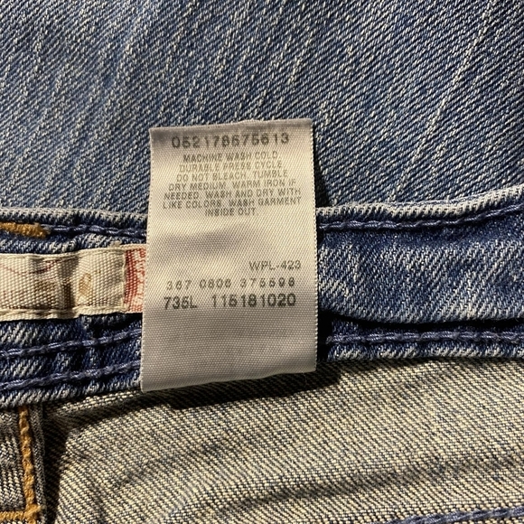 Levi's 518 Superlow Bootcut Medium Wash Blue Cotton Denim Jeans Junior's Size 9 - Picture 5 of 5